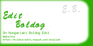 edit boldog business card